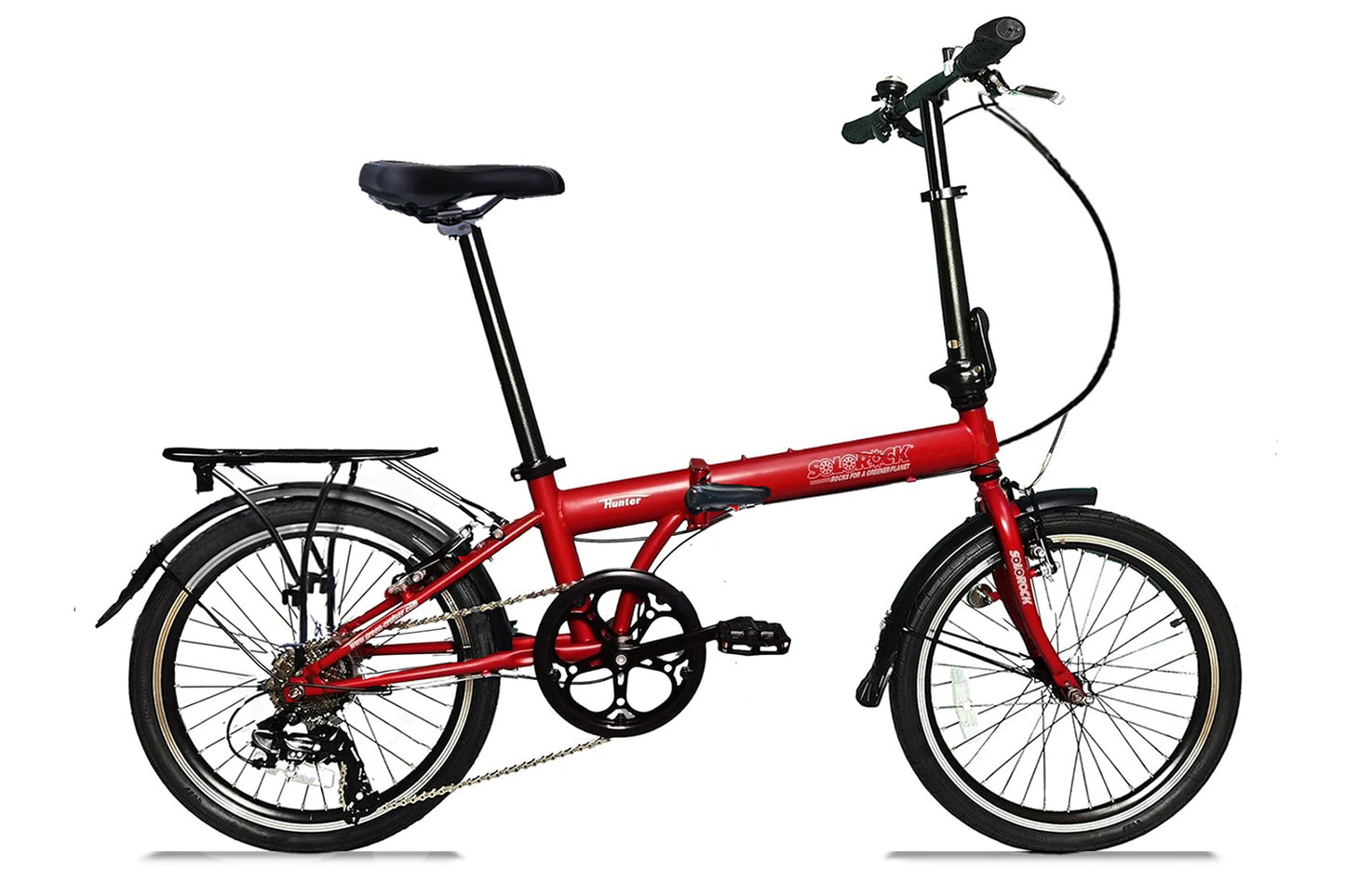 Hunter - SOLOROCK 20" Upgraded 7 Speed Steel Folding Bike