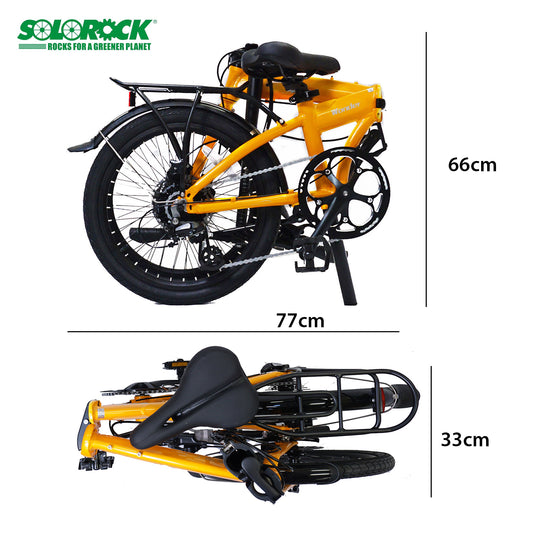 Wonder - SOLOROCK 20" 8 Speed Aluminum Folding Bike - Hydraulic Disc Brakes