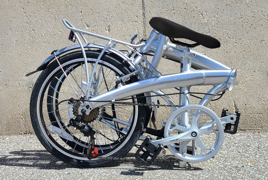 20" Silver Ace - SOLOROCK 20" 7 Speed Aluminum Folding Bike