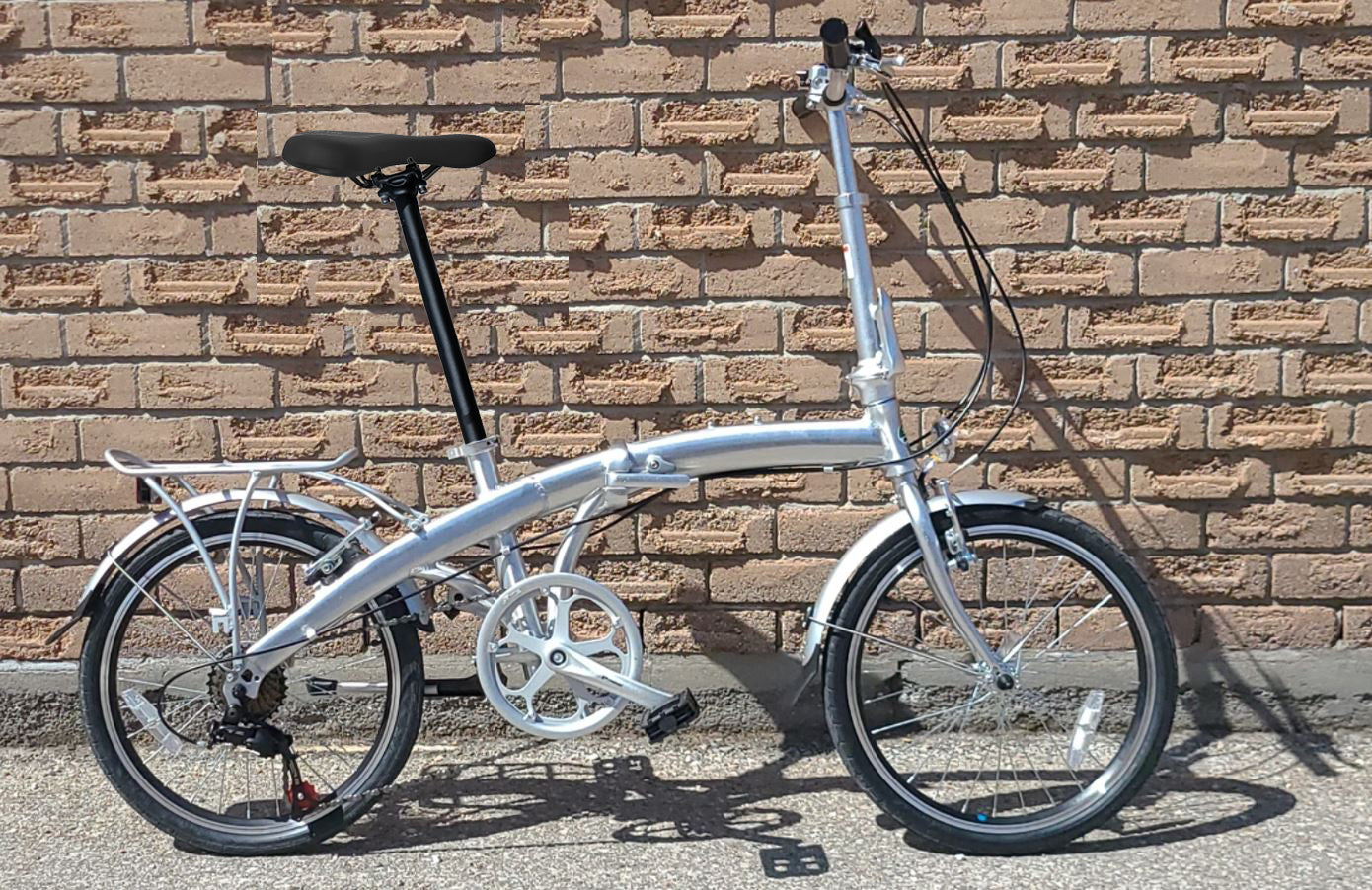 20" Silver Ace - SOLOROCK 20" 7 Speed Aluminum Folding Bike