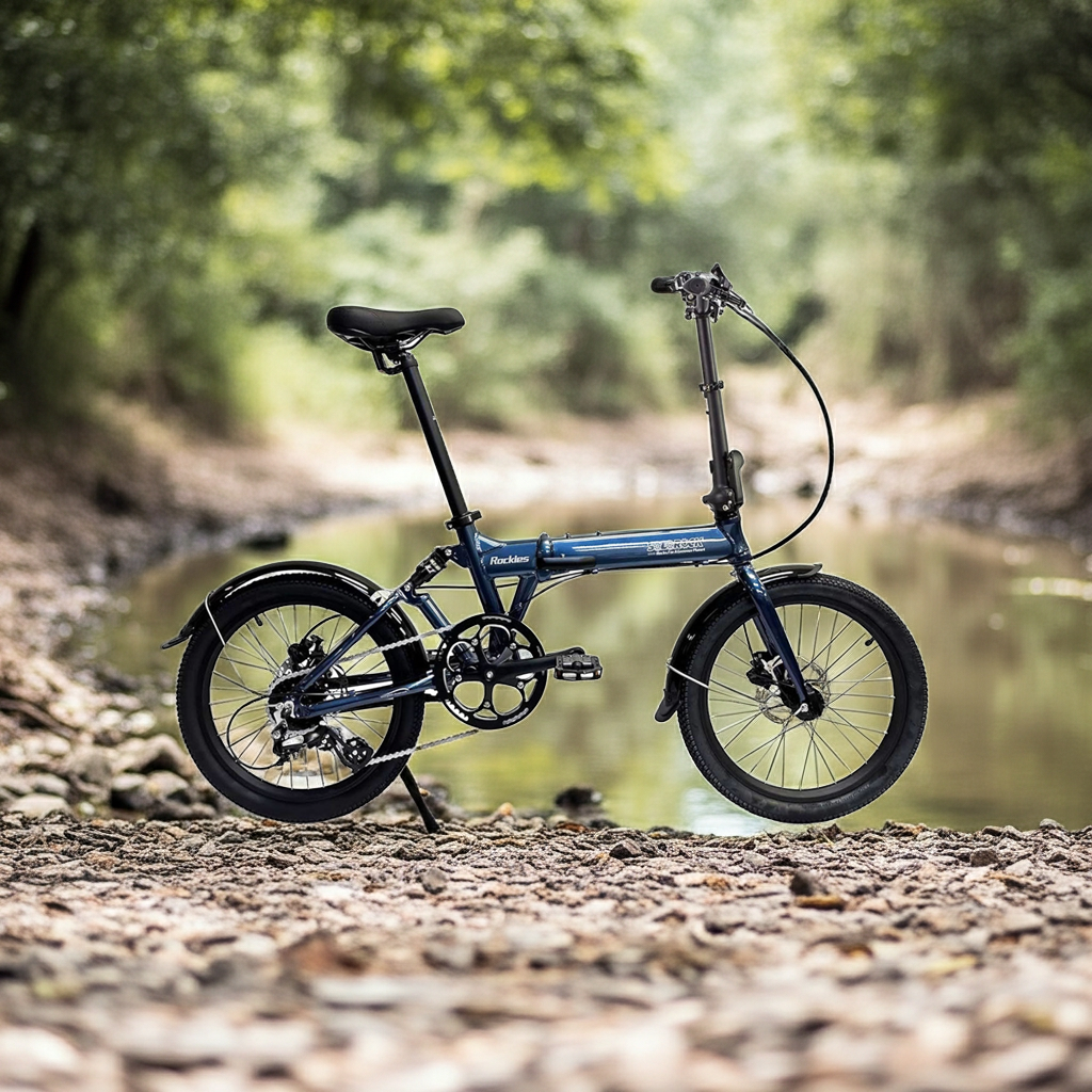 Rockies - SOLOROCK 20" 8 Speed Aluminum Folding Bike - Hydraulic Disc Brakes